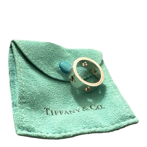 Tiffany & Co. Silver Cut Out Cross Ring - Size 7 - Picture 5 of 10